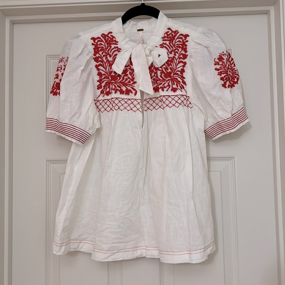 NEW Free People Embroidered Top